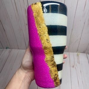 All glitter 30oz tumbler! Add a decal.